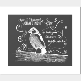 Spirit animal - Chaffinch white Posters and Art